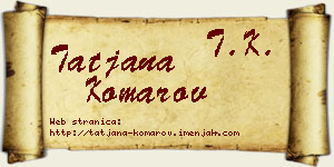 Tatjana Komarov vizit kartica